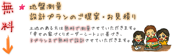 地盤測量　設計プランのご提案・お見積り