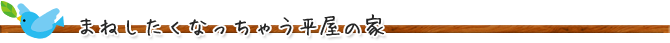 まねしたくなっちゃう平屋の家