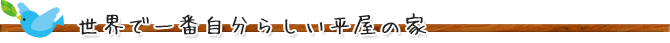 世界で一番自分らしい平屋の家